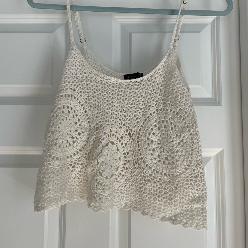 Cute crochet crop tank top
